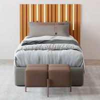 Cabeceira Ripada Cama De Solteiro Com Led Nagoia Nature - 2