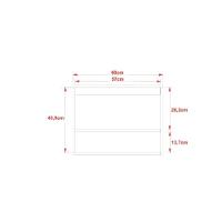 Balcão p/ Banheiro Suspenso BN3606 1 Porta cor Amêndoa/Branco - Tecno Mobili - 5