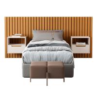 Cabeceira Ripada Para Cama Solteiro Palermo Nature Pérola - 2