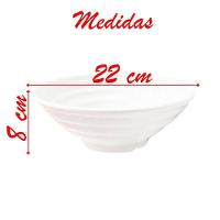 Kit 02 Tigelas Melamina Redonda Branca 1,435 Ml - 2