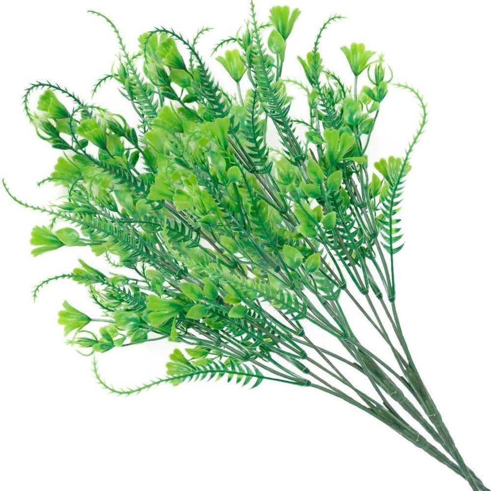 4 Ramos Decoração Arranjo Planta Artificial 5 Galhos Cada 39cm - 1