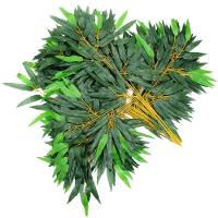 12 Ramos Decoração Arranjo Bambu Artificial Planta Decorativa Plástico 12 Galhos Cada 57cm - 1