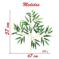 12 Ramos Decoração Arranjo Bambu Artificial Planta Decorativa Plástico 12 Galhos Cada 57cm - 3