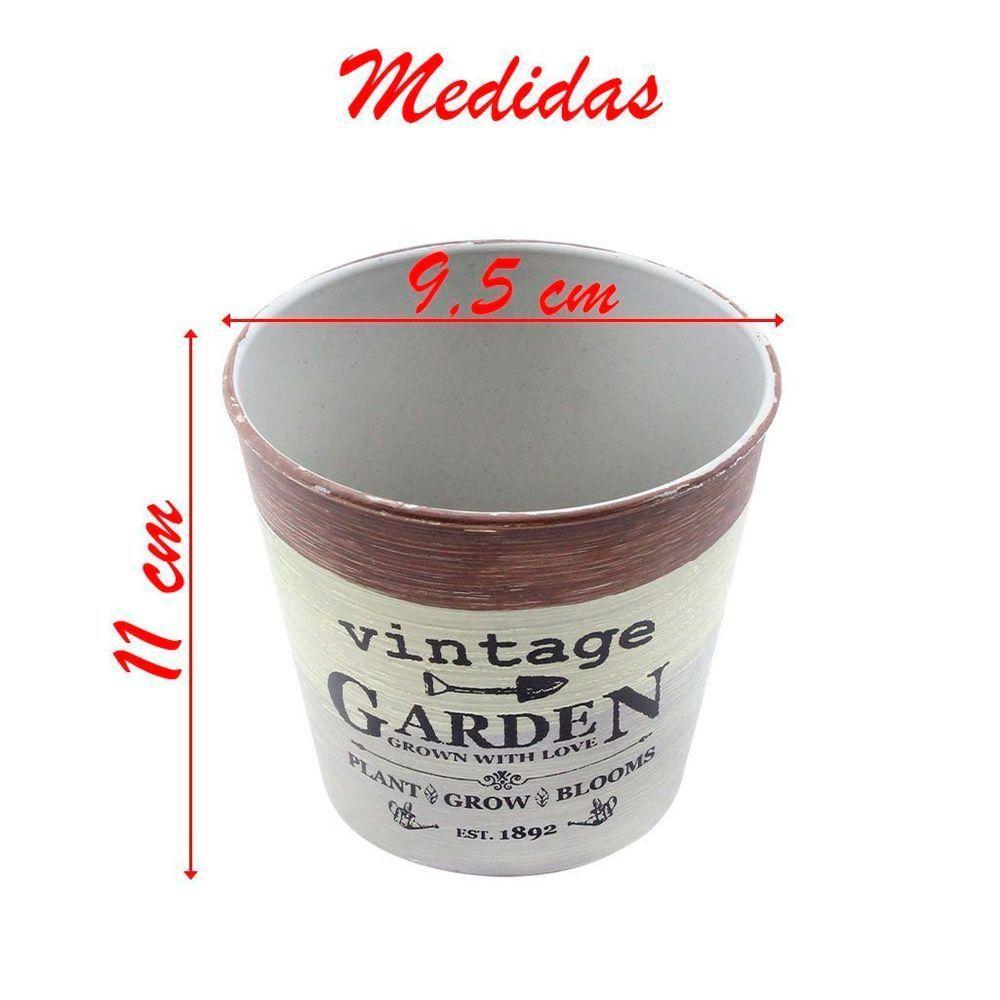 Kit 4 Mini Vasos De Planta Cachepot Estampados Decorados 11cm - 5