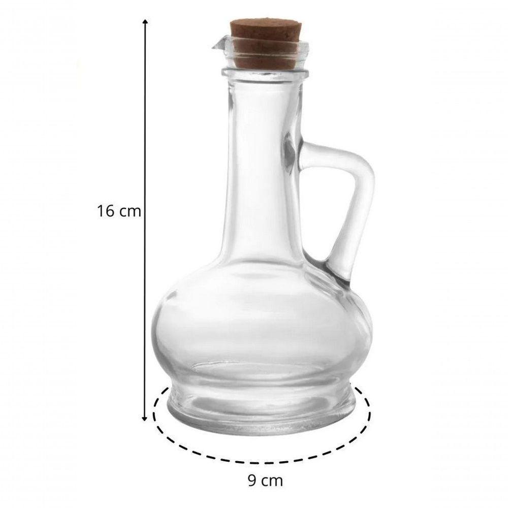 Kit 2 Galheteiros De Azeite Vinagre Vidro Com Tampa Cortiça 250ml - 3