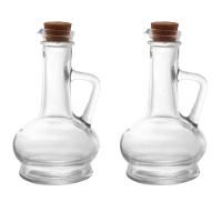 Kit 2 Galheteiros De Azeite Vinagre Vidro Com Tampa Cortiça 250ml - 1