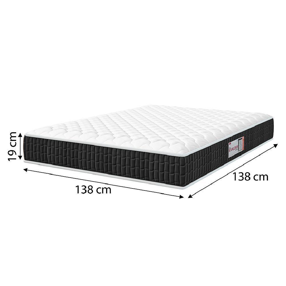 Cama Box Colchão Casal Espuma D33 New Millenium 138x57cm Preto/branco Hellen Pret/branc - 3
