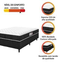 Cama Box Colchão Casal Espuma D33 New Millenium 138x57cm Preto/branco Hellen Pret/branc - 2