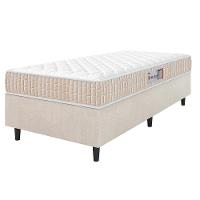 Cama Box Colchão Solteiro Espuma D33 New Millenium 88x57cm Branco/bege Hellen Bege/bco - 1