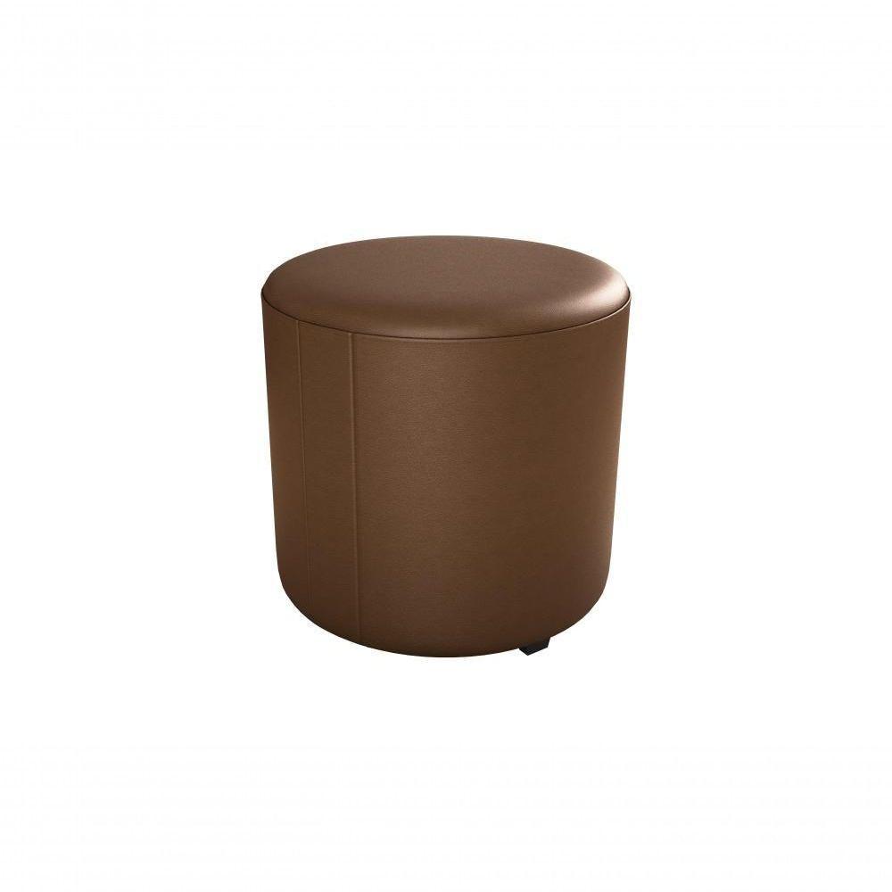 Puff Decorativo Sala Descando Copenhage Premium Sintetico Marrom Matrix - 1