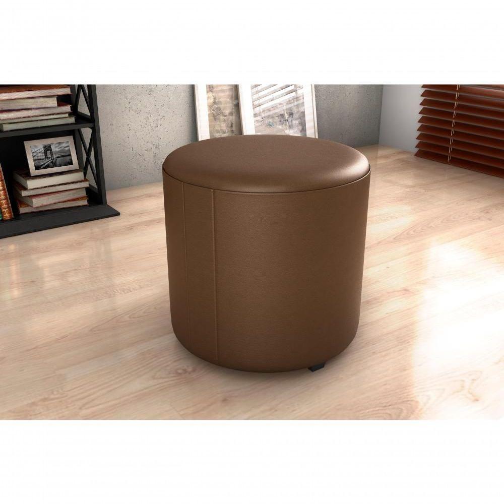 Puff Decorativo Sala Descando Copenhage Premium Sintetico Marrom Matrix - 2