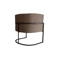 Poltrona Decorativa Cadeira Veludo Marrom Matrix Cairo Sala Recepção Base - 3