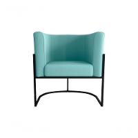 Poltrona Decorativa Cadeira Veludo Preto Matrix Cairo Sala Recepção Base