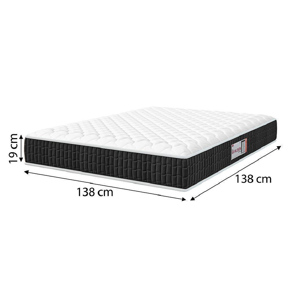 Cama Box Baú Colchão Casal Espuma D33 New Millenium 138x60cm Preto/branco Hellen Preto - 3