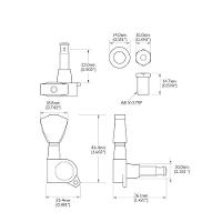 Tarraxa Guitarra Blindada Cromada 3x3 Spirit J04-cr-r3l3 [f035] - 3
