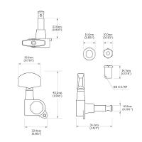 Tarraxa Para Guitarra Blindada Dourada R6 Spirit J07-gd-r6 [f035] - 2