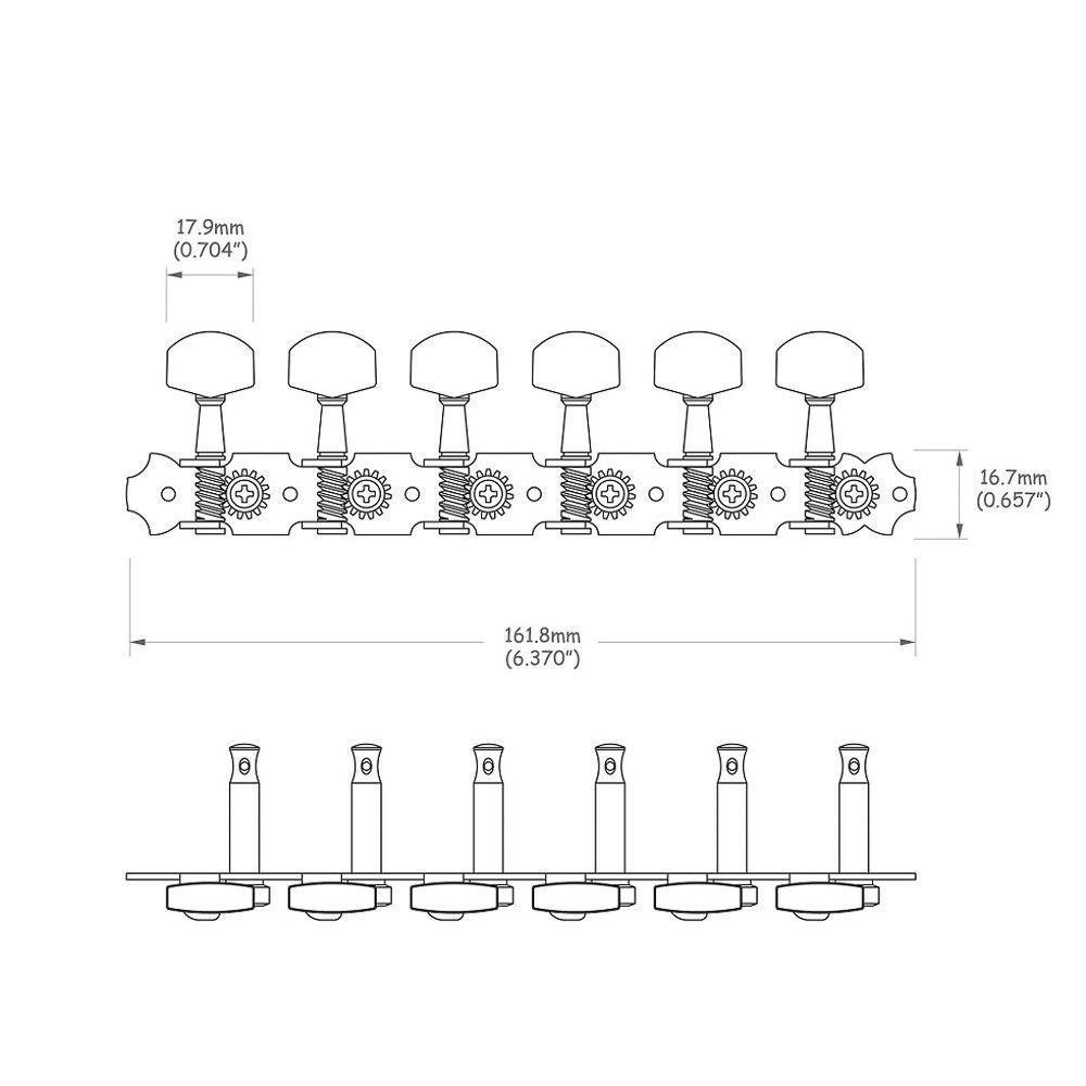 Tarraxa Para Guitarra Niquelada R6 Spirit J32-ni-r6 [f035] - 2