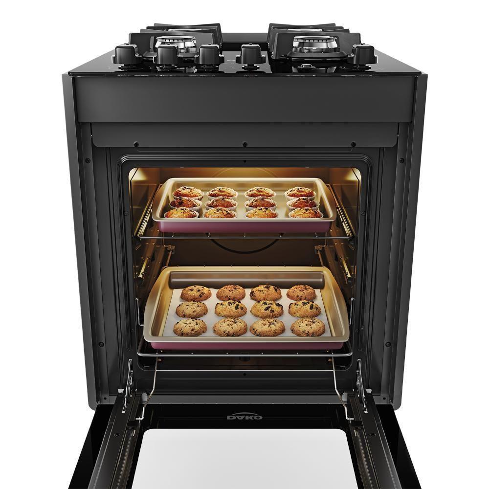 Fogão De Embutir 4 Bocas Preto Com Mesa De Vidro Dako Supreme Bivolt - 8
