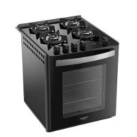 Fogão De Embutir 4 Bocas Preto Com Mesa De Vidro Dako Supreme Bivolt - 1