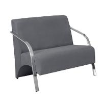 Poltrona Namoradeira 2 Lugares Vênus Braço Alumínio D Salla - 1