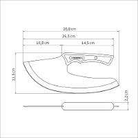Cortador Multiuso Tramontina Churrasco Black Aço Inox Cabo De Madeira Tramontina - 3
