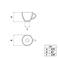 Xícara Café Tramontina Anna Porcelana 100ml Tramontina - 2