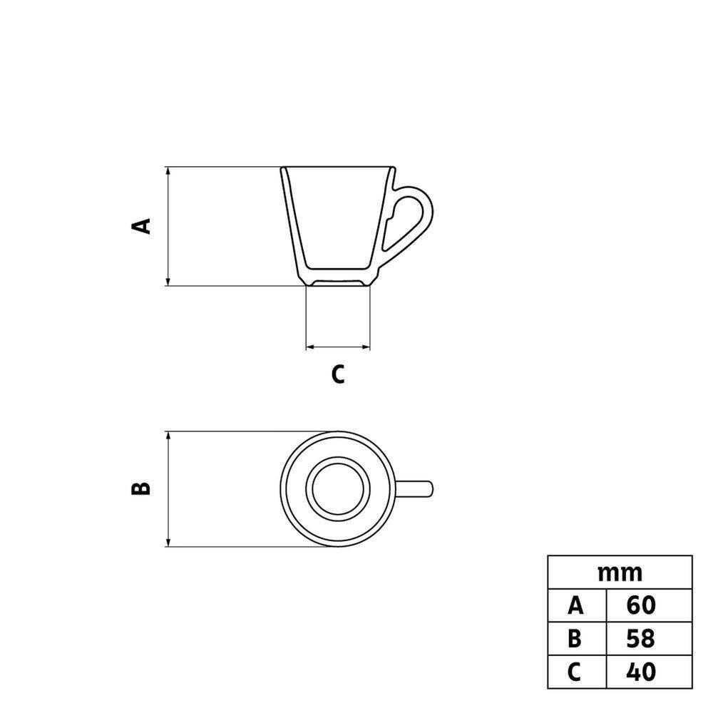 Xícara Café Filetada Tramontina Elisa Porcelana Com Borda Dourada 70ml Tramontina - 2