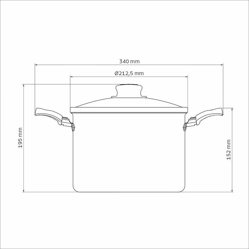 Panela Caldeirão Tramontina Turim 20cm Chumbo Alumínio Antiaderente Starflon Max Tramontina - 4