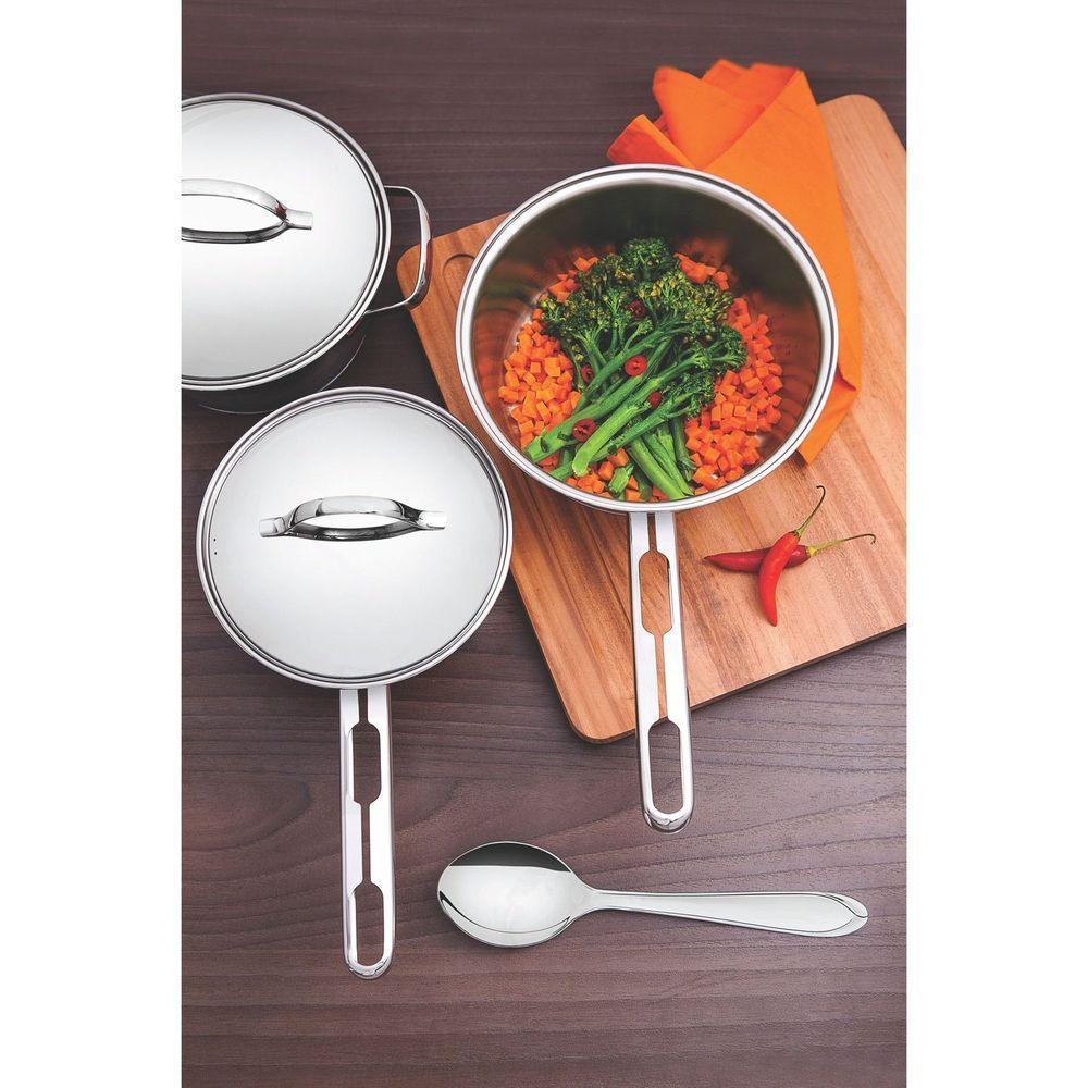 Panela Caldeirão Tramontina Allegra Cabo Aço Inox Fundo Triplo Tampa De Vidro 16cm 2,1l Tramontina - 3