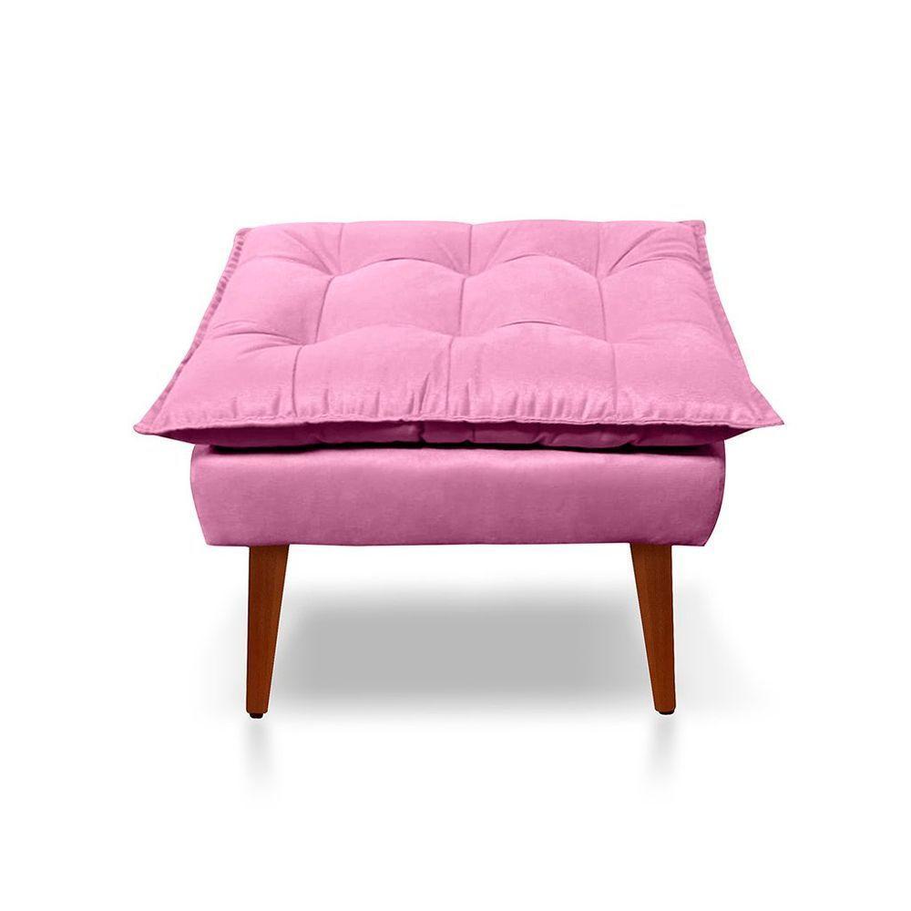 Kit C/2 Poltronas Opala + 01 Puff Opala Elegante Suede Rose - 7
