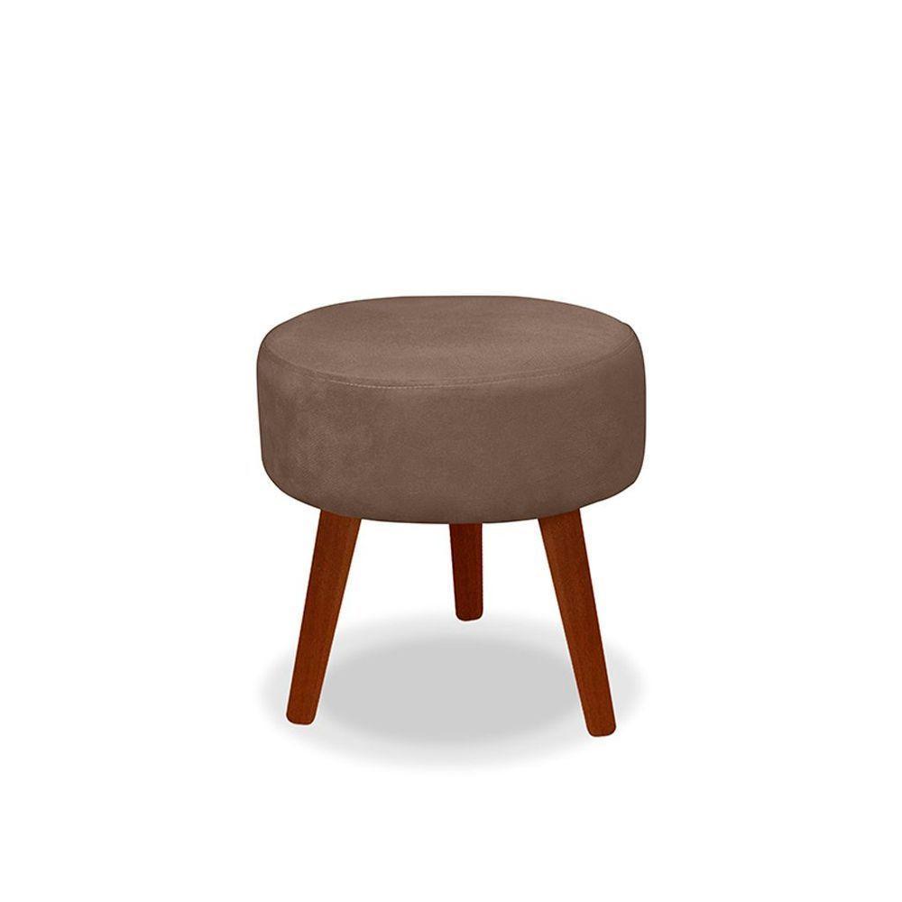 Kit C/ 01 Namoradeira Opala + 02 Puffs Redondo Danny + 02 Almofadas Suede Cappuccino - 8