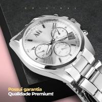 Relogio Prova Dagua Aço Inox Prata Casual Premium Feminino Social Casual Original Presente - 3