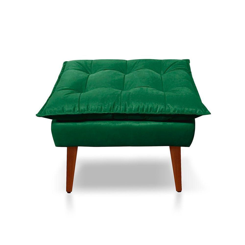 Kit C/02 Poltronas Opala + 02 Puff Opala Elegante Suede Verde - 3