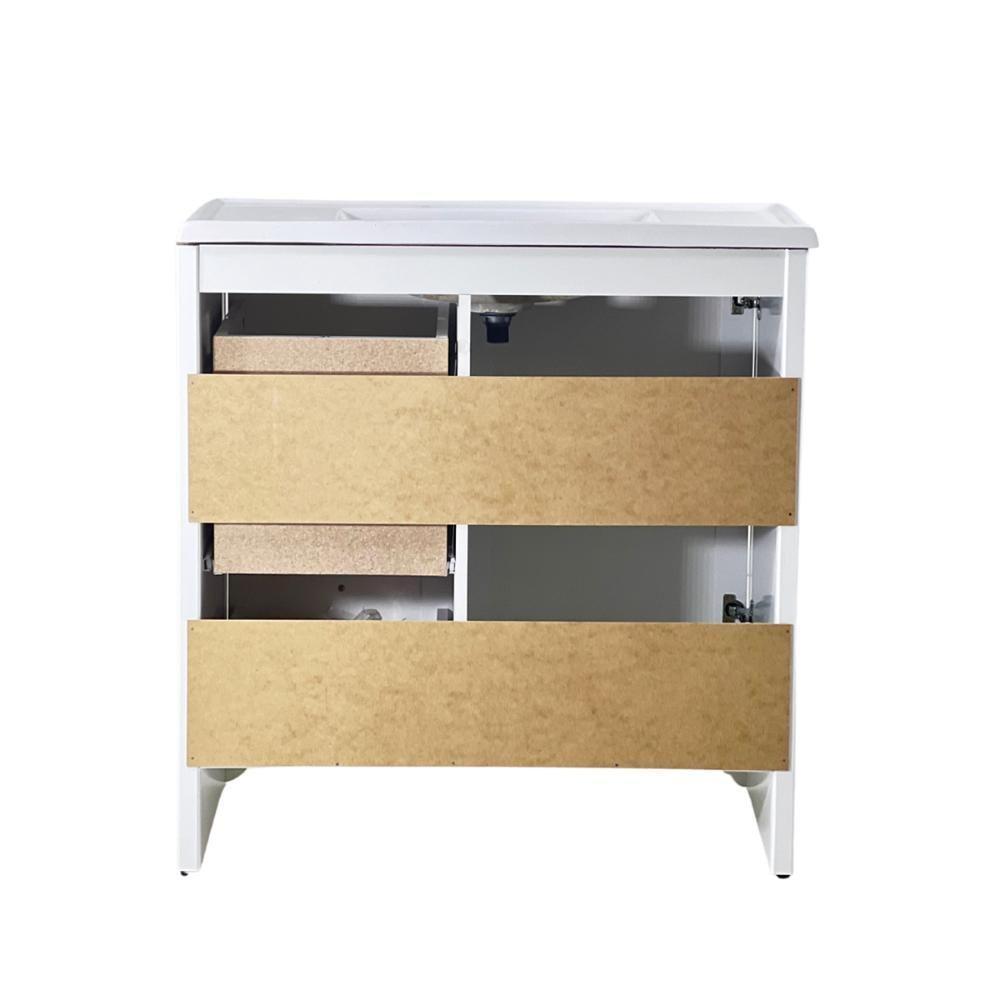 Gabinete Armário Banheiro Ditália C/pia+espelho Bn-05 Cor:branco Branco - 4