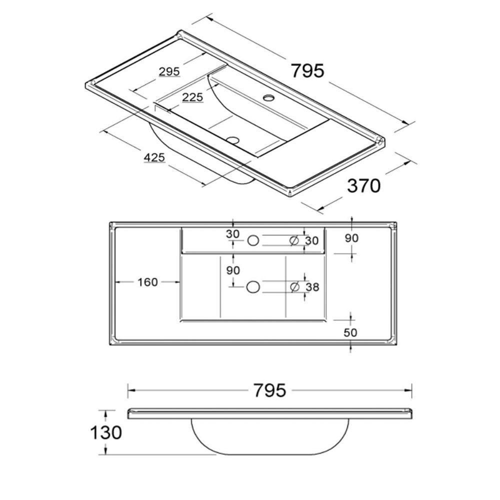 Gabinete Armário Banheiro Ditália C/pia+espelho Bn-05 Cor:branco Branco - 7