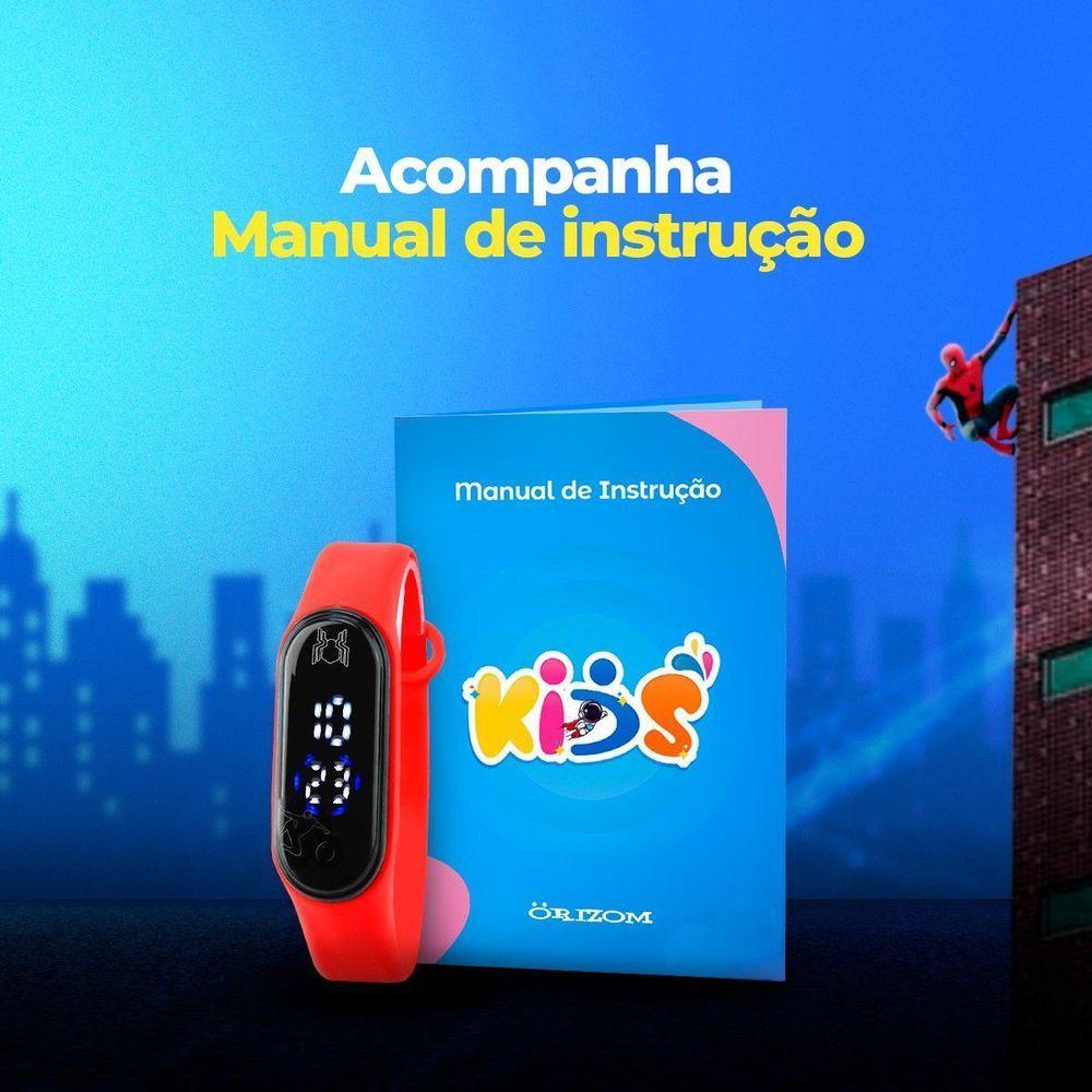 Relogio Digital Infantil Prova Dagua Presente Qualidade Premium Adolescente Silicone Menino Data - 7