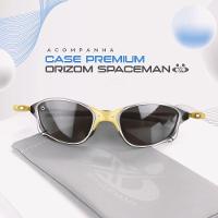 Oculos Sol Lupa Proteção Uv Masculino Praia Metal + Case Qualidade Premium  Lente Preta - 6