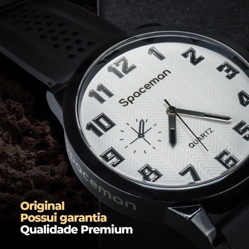 Qualidade Premium Aço Inox Preto Relogio Masculino Original Analogico Presente Social Branco Casual - 2