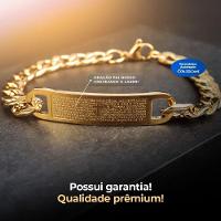 Relogio Dourado Prova Dagua + Pulseira + Caixa + Cordão Cruz Grande Original Presente Pesado Social - 3