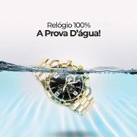 Relogio Masculino Aço Inox + Corrente Grumet Presente Qualidade Premium Social Preto Casual - 3