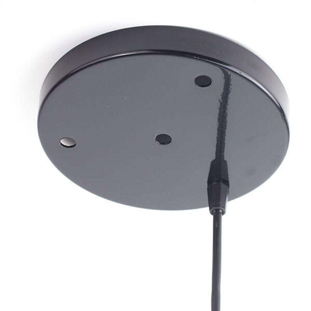 Lustre Aranha Com 5 Pendentes (2m Cabo Preto + Soquetes + Canopla) - 6