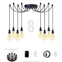 Lustre Aranha Com 8 Pendentes De 2 M + Soquetes - 6
