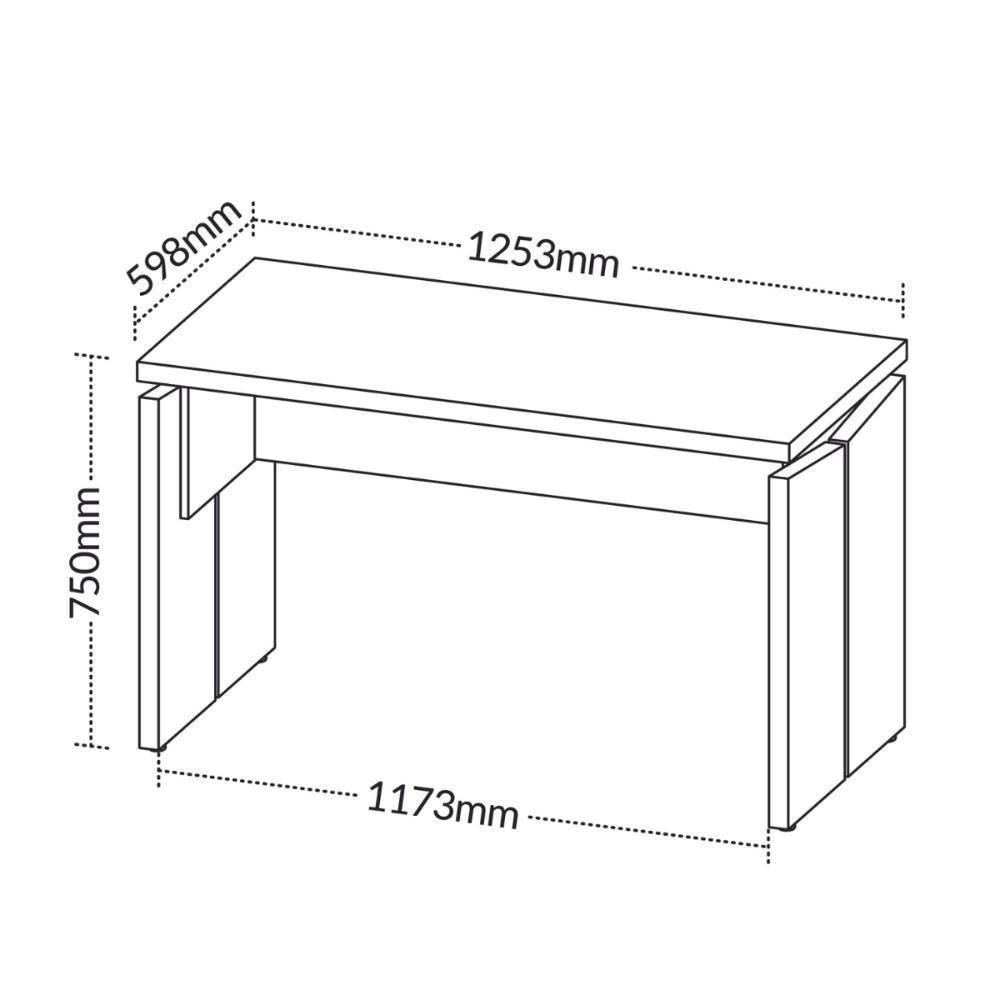 Mesa Para Escritório Canadá Nogal Preto - 2