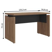 Mesa Para Escritório Canadá Nogal Preto - 3