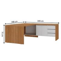 Mesa Para Escritório Viena Freijó Branco - 4