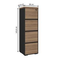 Arquivo E Gaveteiro 3 Gavetas Conde Nogal Branco - 5