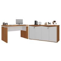 Mesa E Balcão 4 Portas Cuiabá Freijó Branco - 1