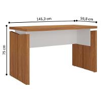 Mesa E Balcão 4 Portas Cuiabá Freijó Branco - 6