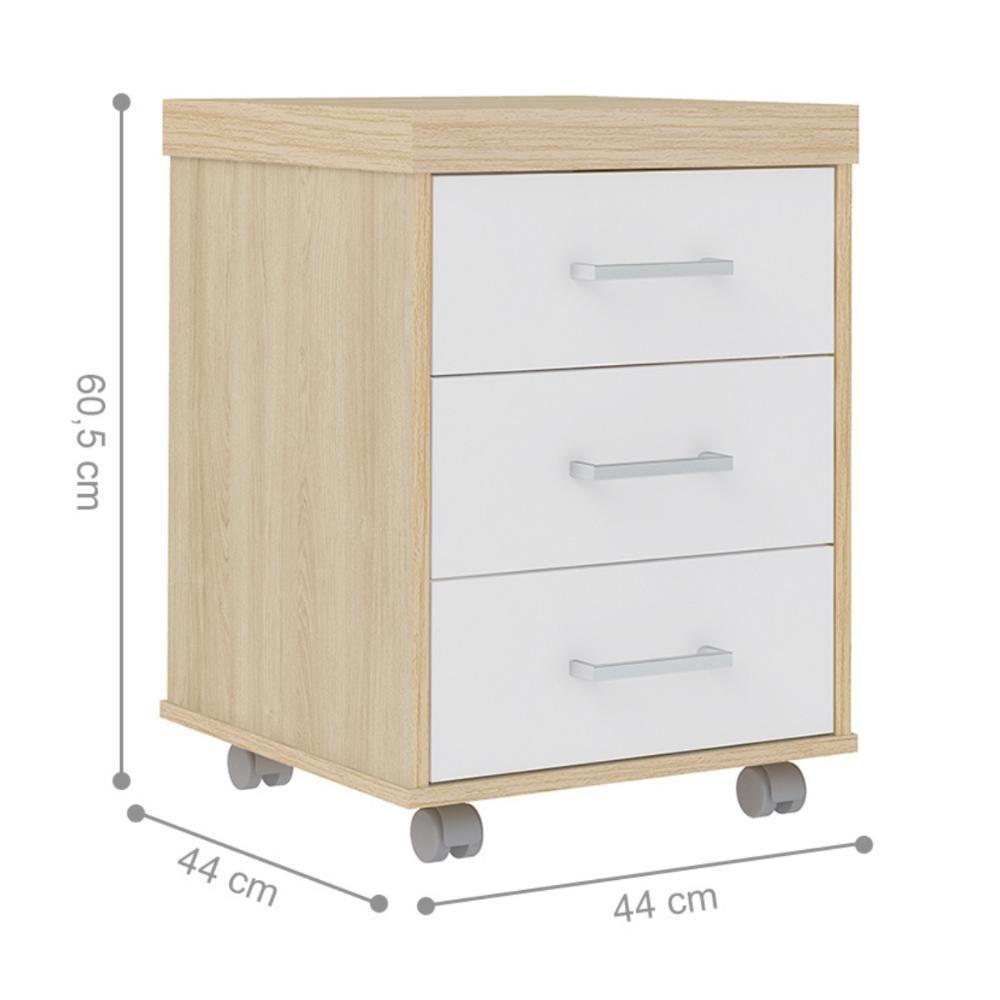 Conjunto Completo Para Escritório Amadora Carvalho Branco - 2