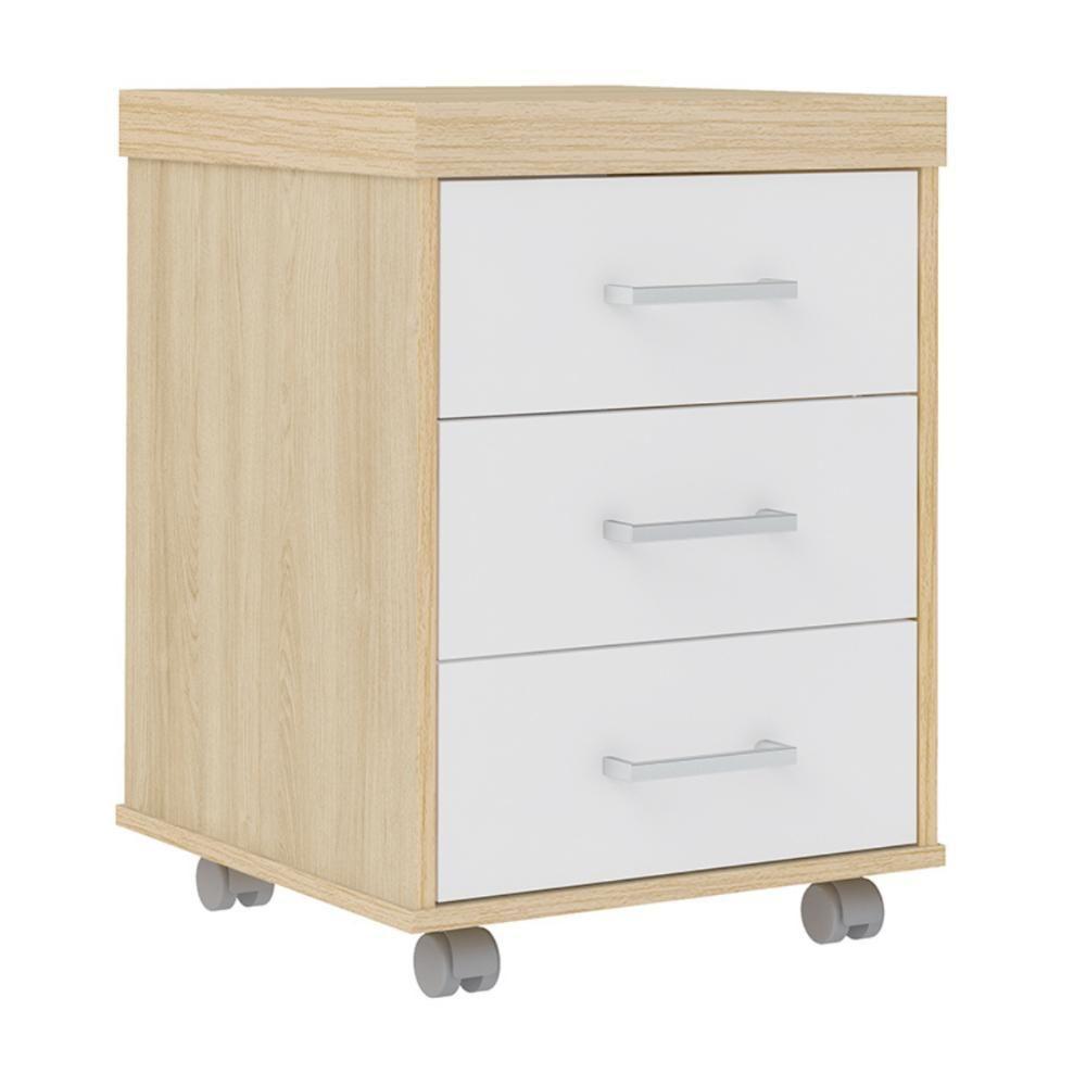 Jogo Completo Escritório Aveiro Carvalho Branco - 6